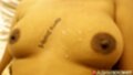 Bee f with cum on her breasts