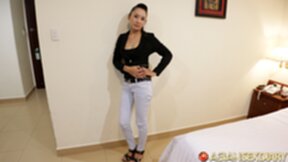 My B strips bra and panties and gets fucked and creampied