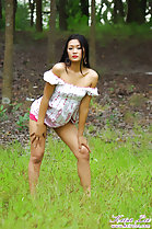 Keira Lee standing with hands on knees