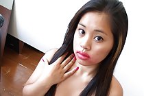 Big Filipina tits Dee Dee baring tits and shaved pussy