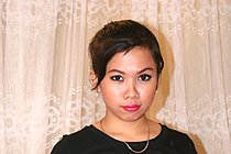 Short Haired Shaved Filipina Nikki Dantis Sucking White Cock