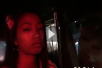 Pretty LBFM Lalaine sucking cock and fucked from behind